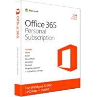 Los mejores  - Microsoft Office 365 Personal - Paquete De Programas Para Teléfono- Tablet- PC-Mac De 32-64b- Inglés- 1 Licencia- 1 Año